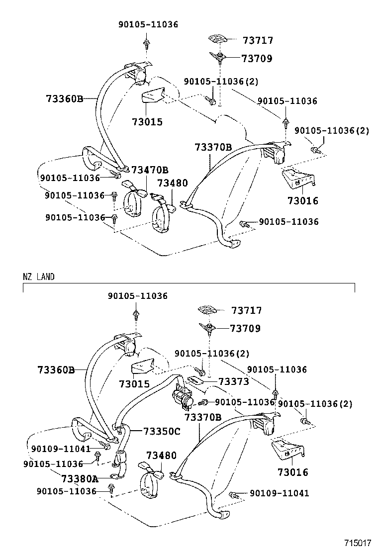 73210-1A360-C1 BELT ASSY, FRONT SEAT OUTER, RH product image