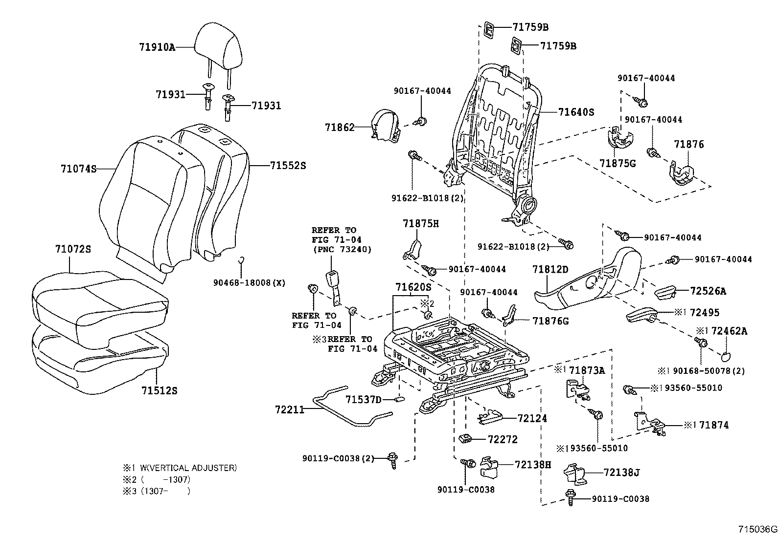 71630-02550 SPRING ASSY, FRONT SEAT BACK, RH(FOR SEPARATE TYPE) product image