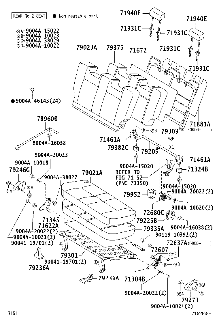 71012-BZ050 FRAME SUB-ASSY, FRONT SEAT CUSHION, LH product image