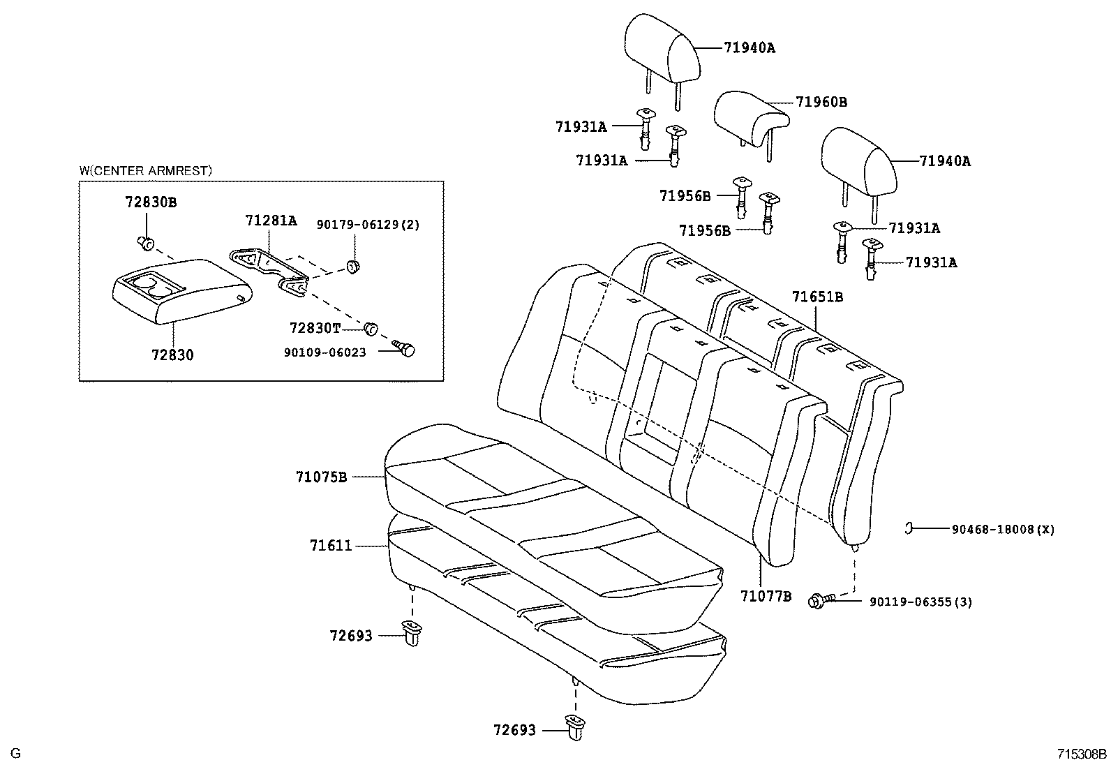 71499-13090 DAMPER, REAR SEAT CUSHION SPRING product image