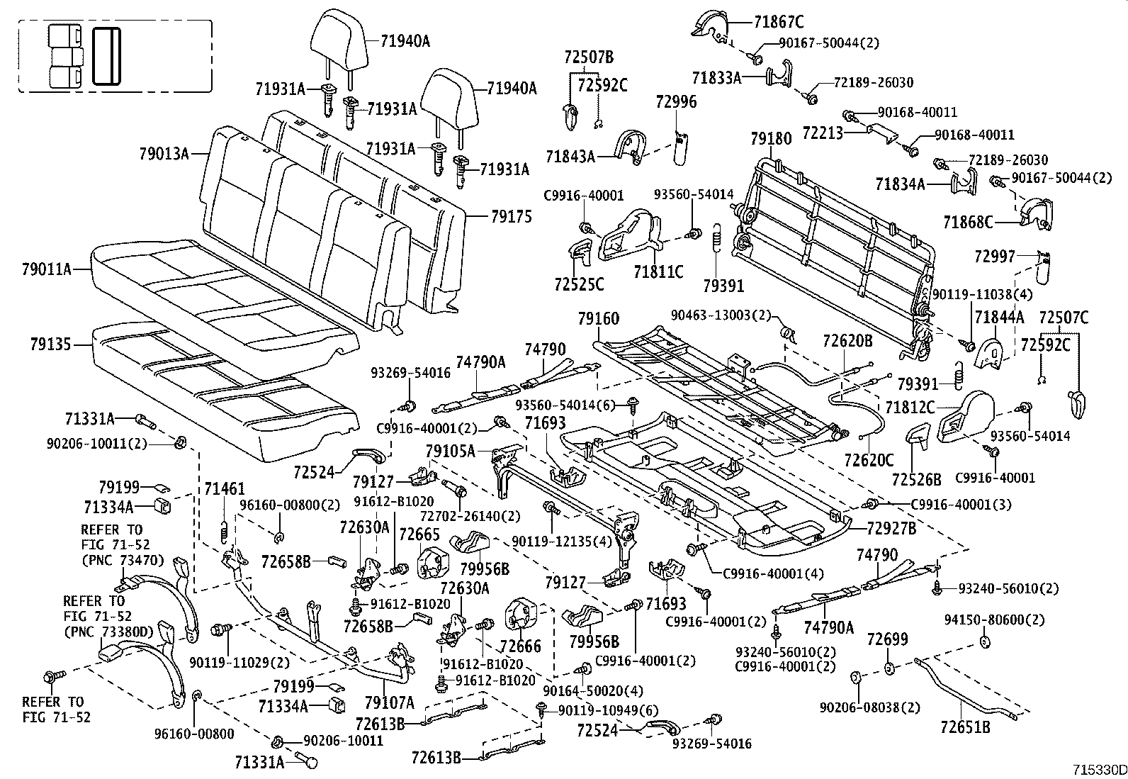 Thumbnail 17 for 71073-0L050-B0