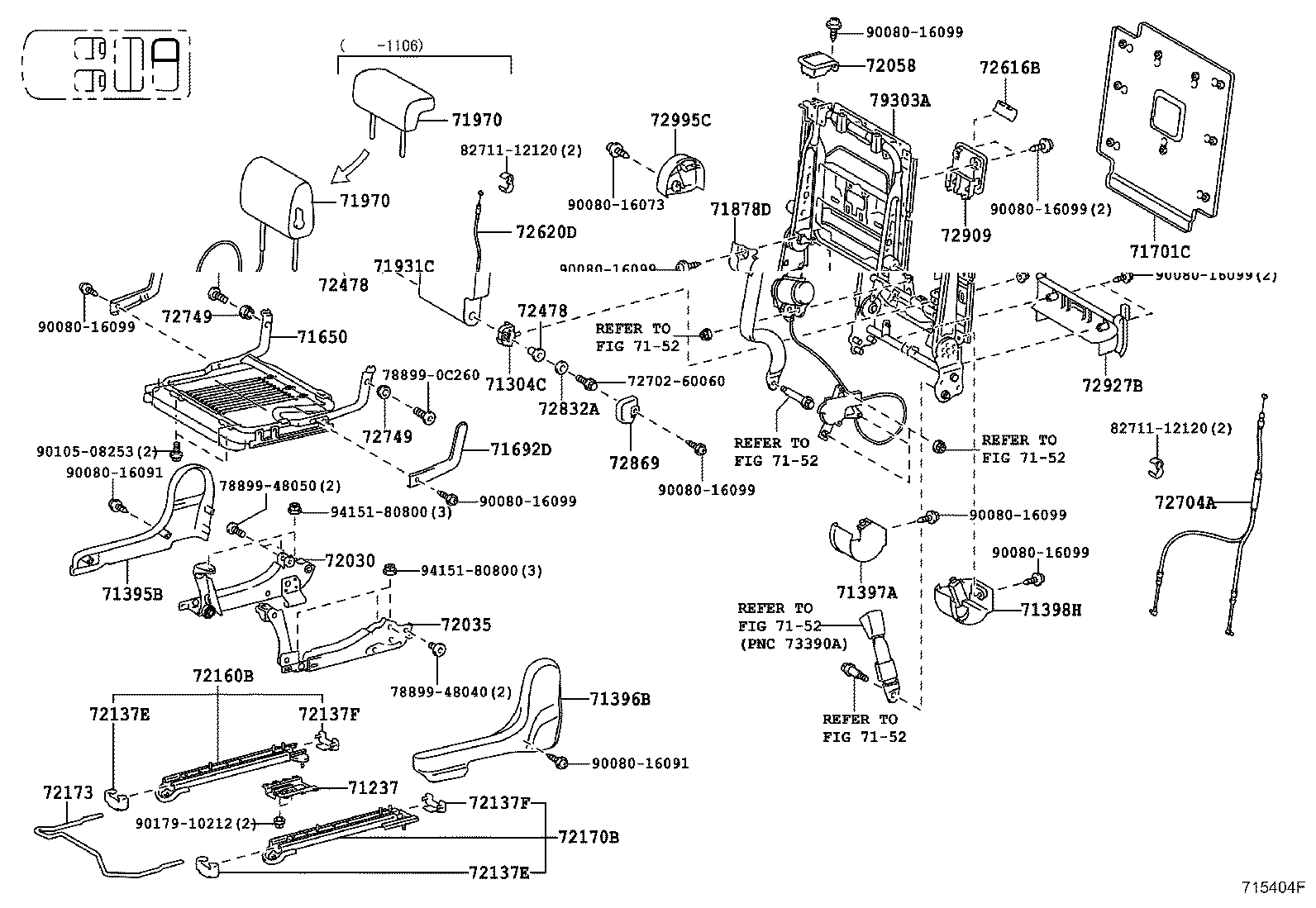 72187-0C010 BRACKET, REAR SEAT product image