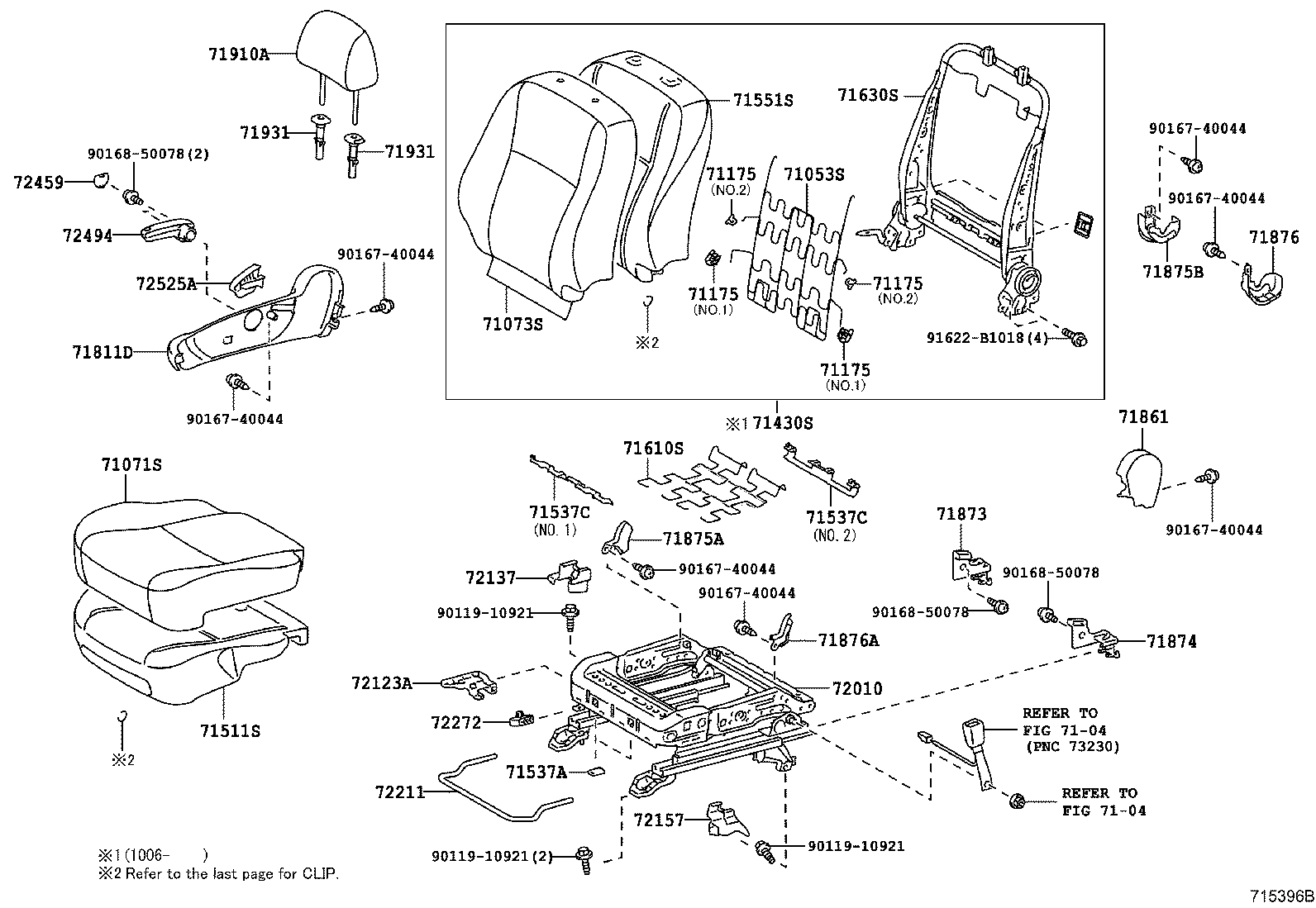 71630-02671 SPRING ASSY, FRONT SEAT BACK, RH(FOR SEPARATE TYPE) product image