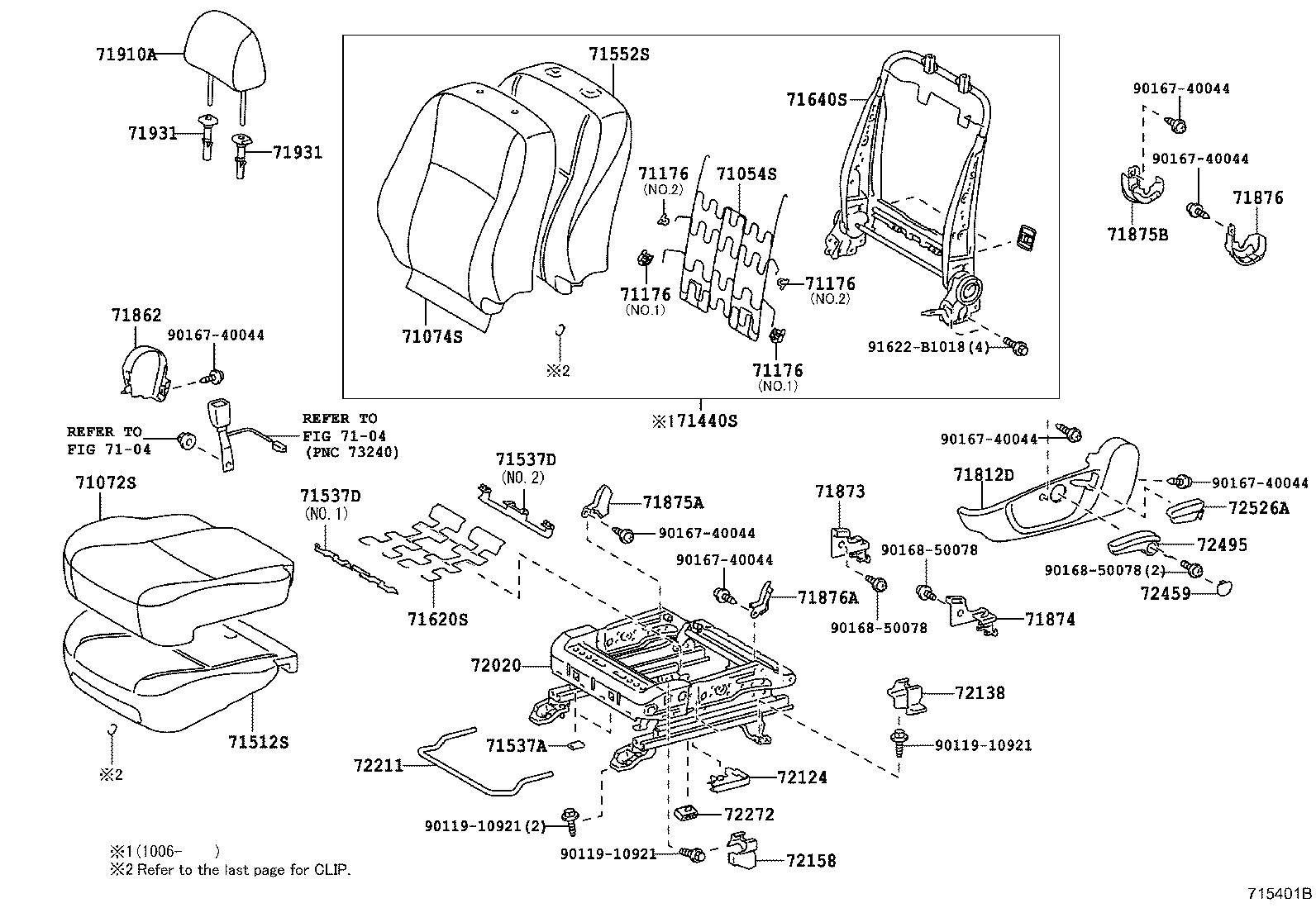 71630-02671 SPRING ASSY, FRONT SEAT BACK, RH(FOR SEPARATE TYPE) product image