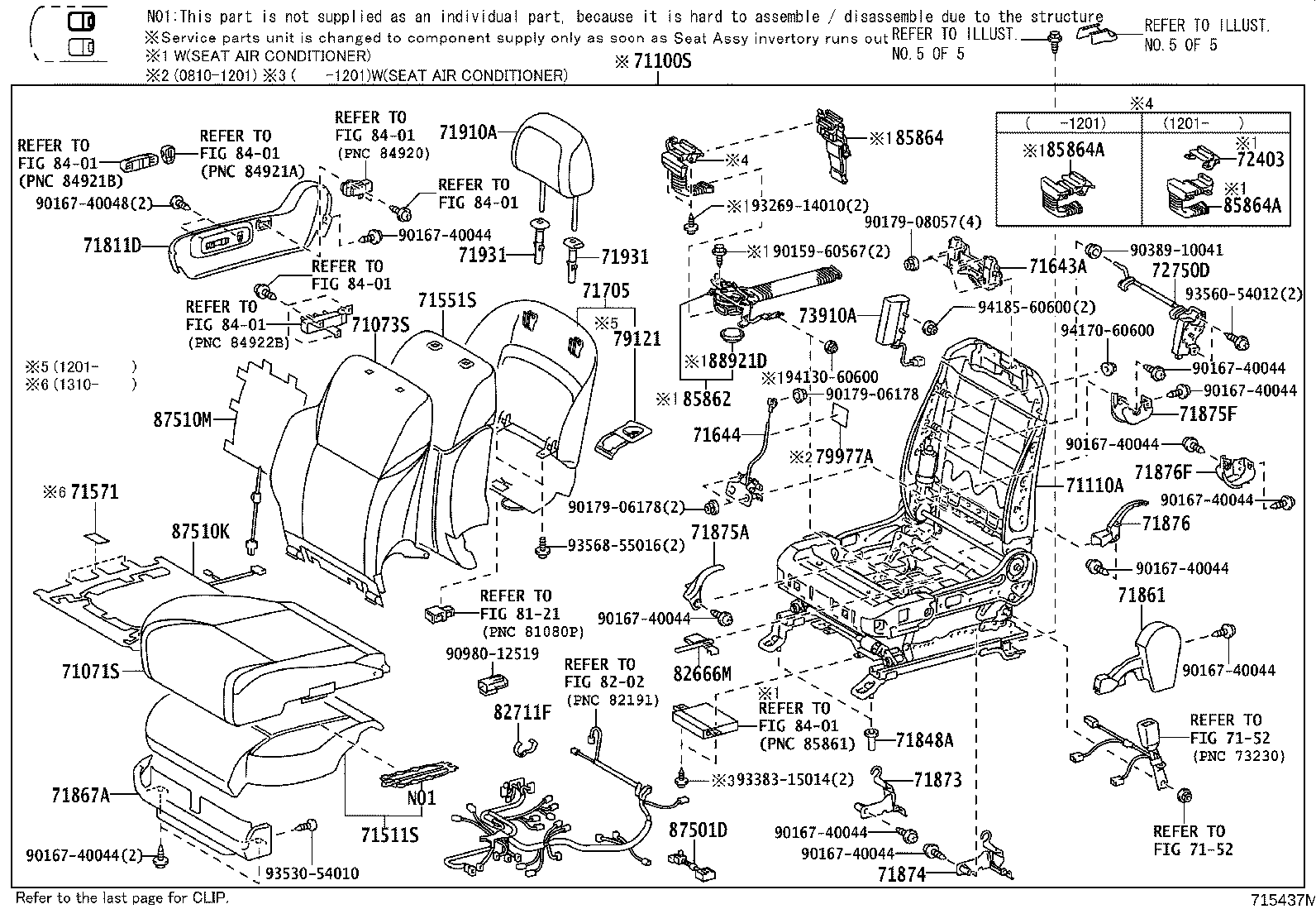 71016-60320 FRAME SUB-ASSY, REAR SEAT CUSHION, LH product image