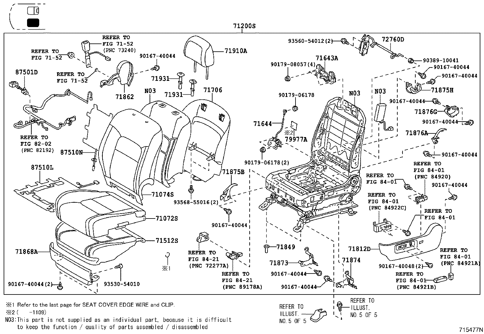 71017-60600 FRAME SUB-ASSY, REAR SEAT BACK, RH product image