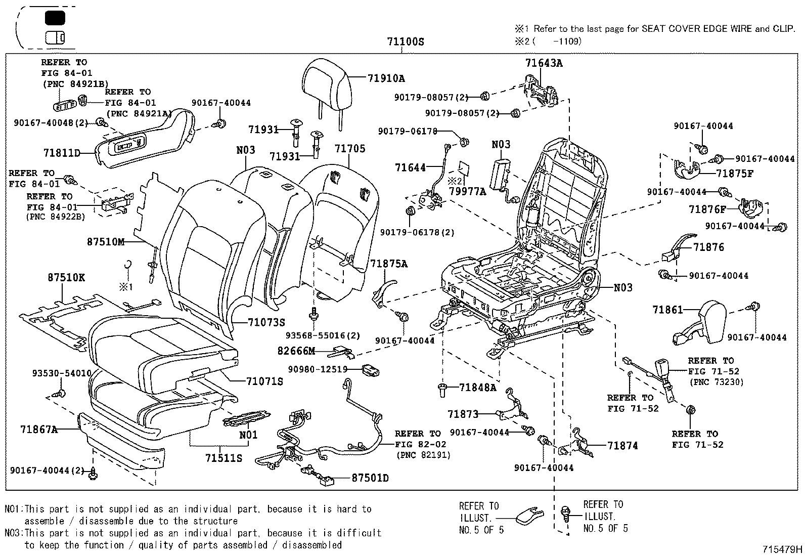 71017-60600 FRAME SUB-ASSY, REAR SEAT BACK, RH product image