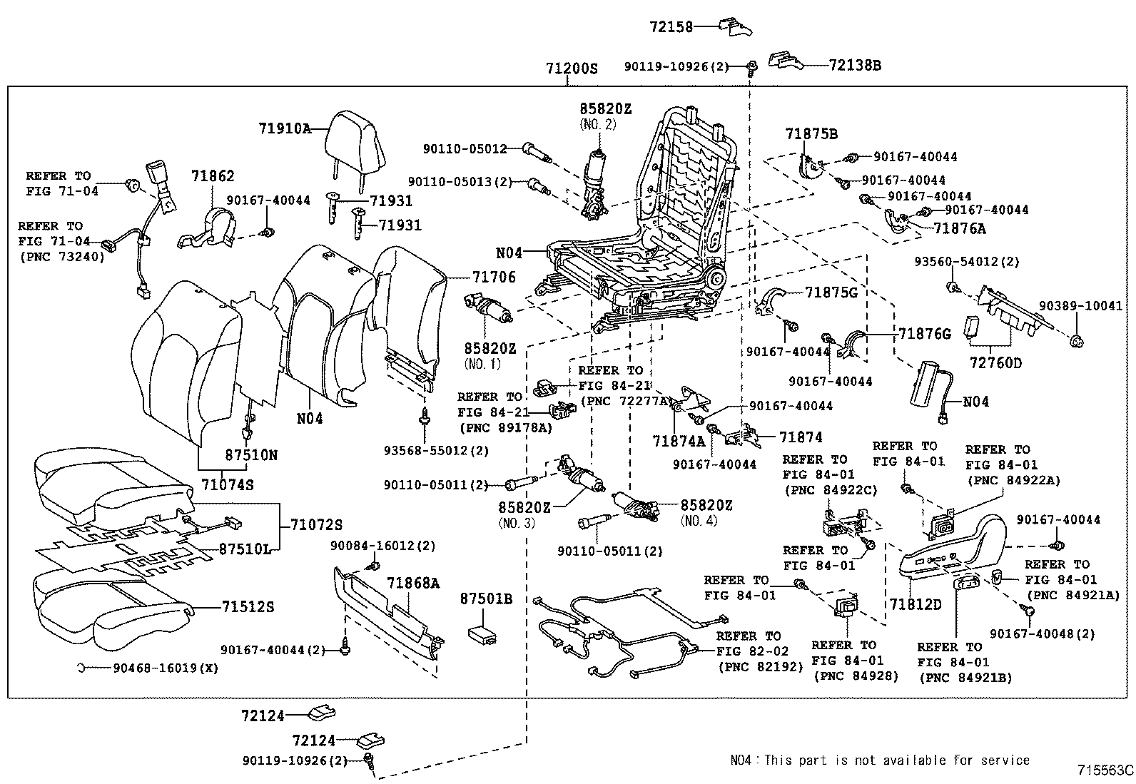 71501-0P010 PAD, FRONT SEAT CUSHION, RH(FOR SEPARATE TYPE) product image