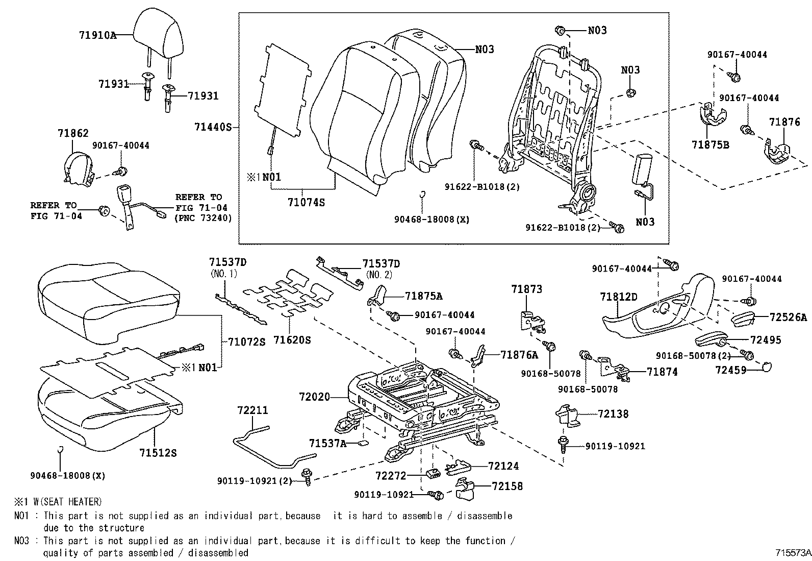 71051-02100 SPRING ASSY, FRONT SEAT CUSHION, RH(FOR SEPARATE TYPE) product image
