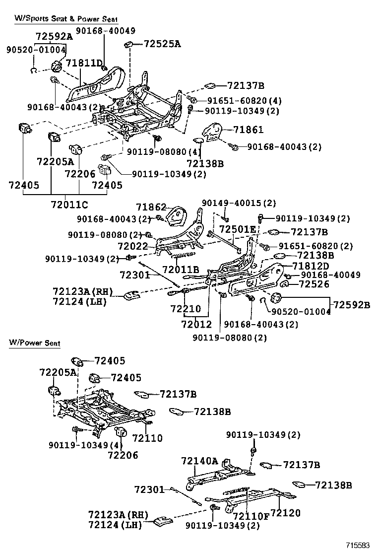 71410-24151-01 CUSHION ASSY, FRONT SEAT, RH(FOR SEPARATE TYPE) product image