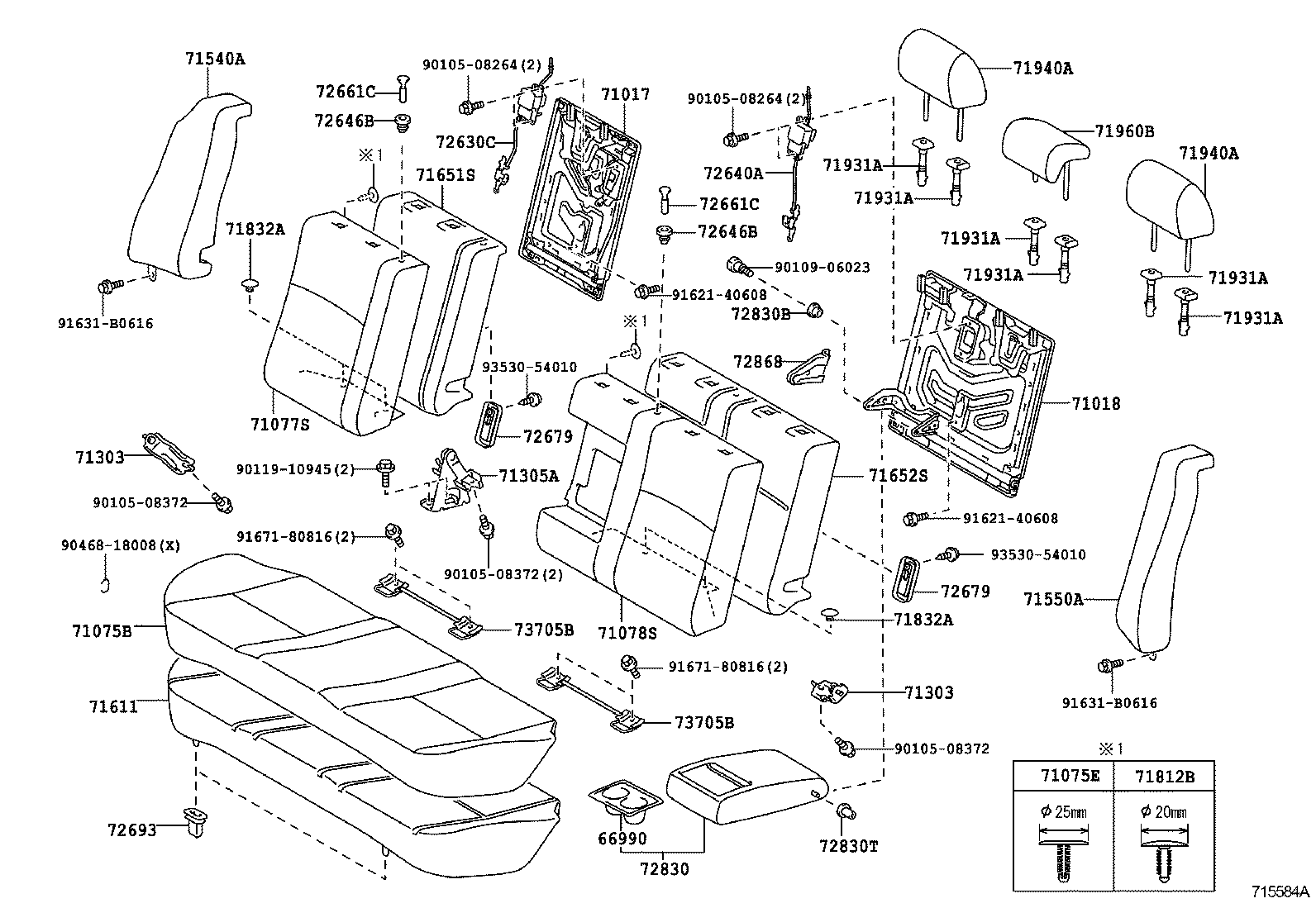 71017-02260 FRAME SUB-ASSY, REAR SEAT BACK, RH product image