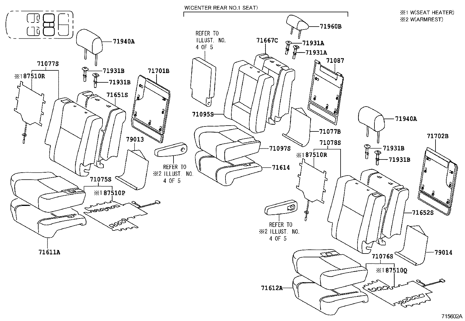 72187-0C010 BRACKET, REAR SEAT product image