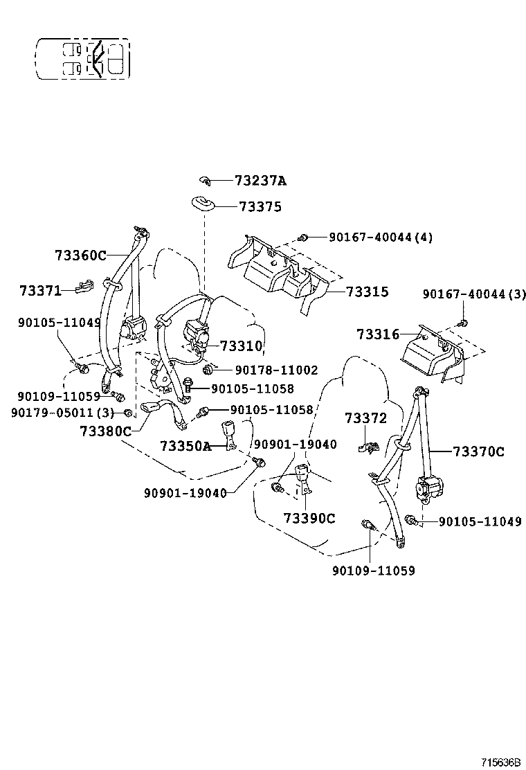 73237-58010-C0 COVER, SHOULDER BELT ANCHOR product image