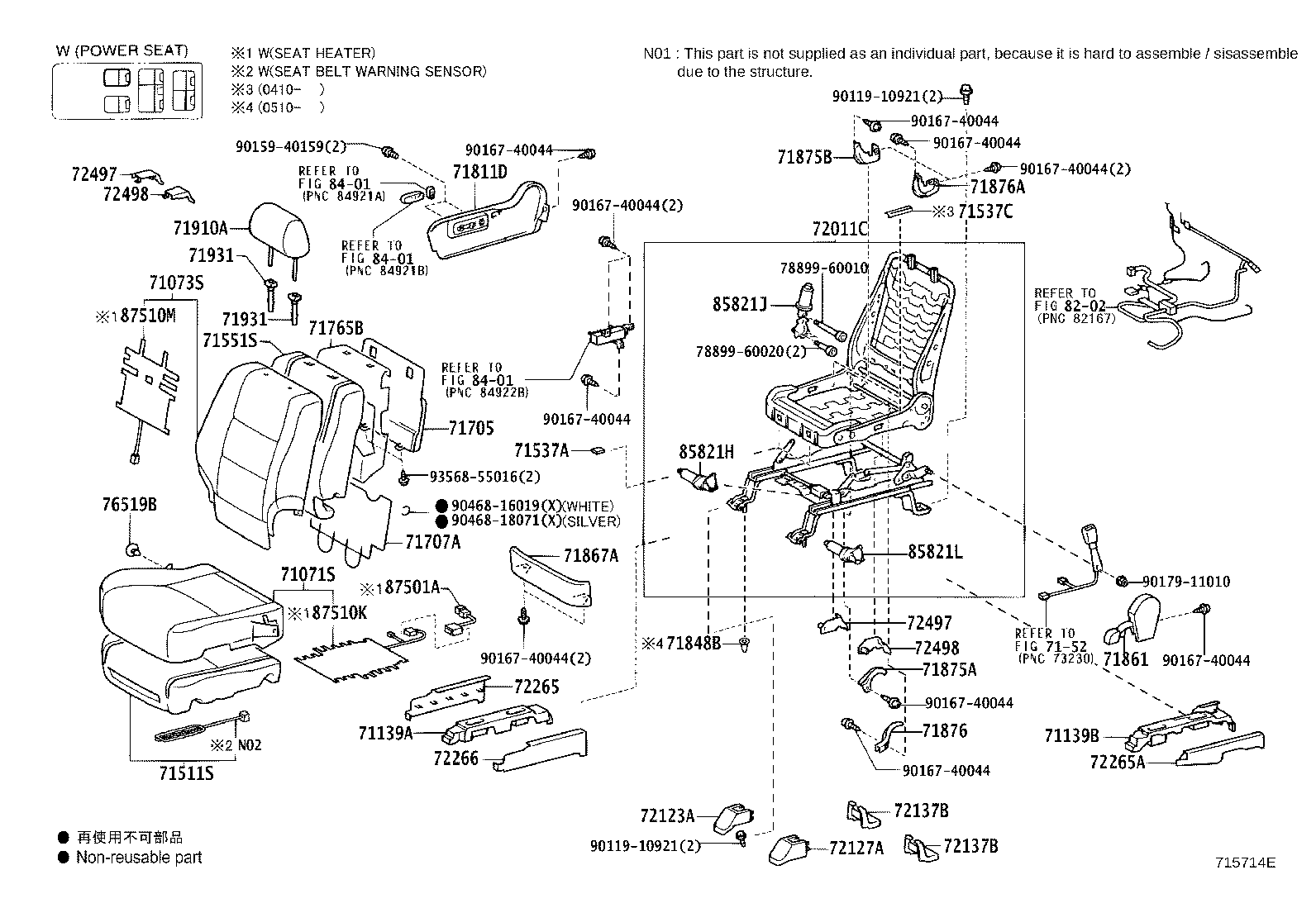 71017-60520 FRAME SUB-ASSY, REAR SEAT BACK, RH product image
