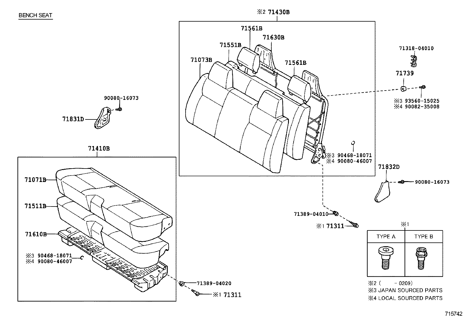 71015-04030 SPRING ASSY, REAR SEAT CUSHION product image