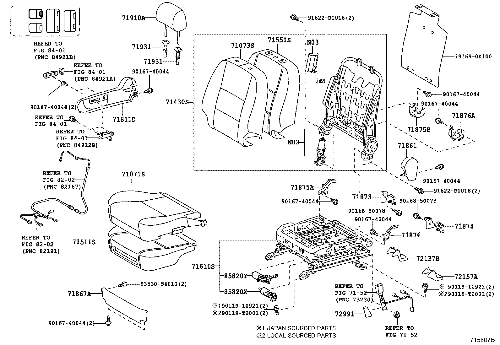 71051-0K030 PAD, FRONT SEAT CUSHION, RH(FOR SEPARATE TYPE) product image
