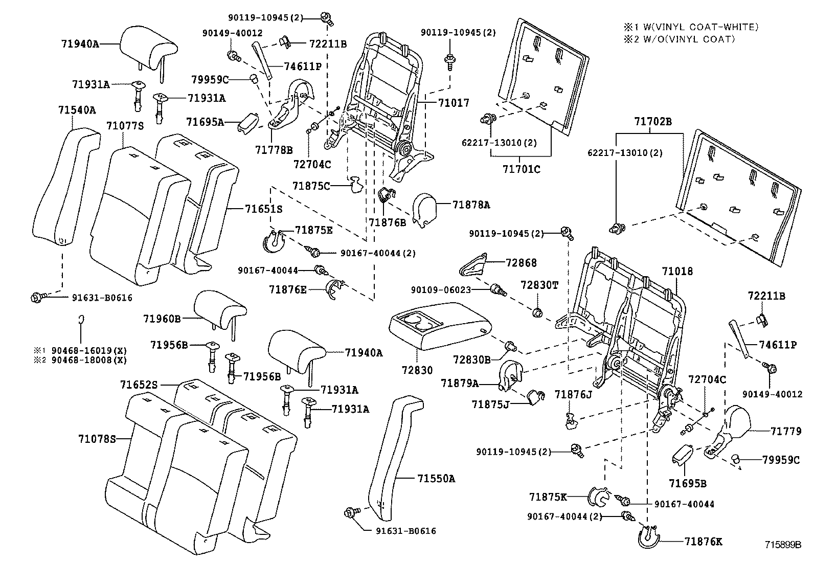 71499-13090 DAMPER, REAR SEAT CUSHION SPRING product image