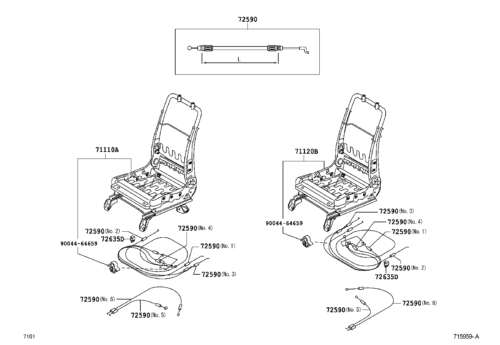 71502-B1090 PAD, FRONT SEAT CUSHION, LH (FOR SEPARATE TYPE) product image