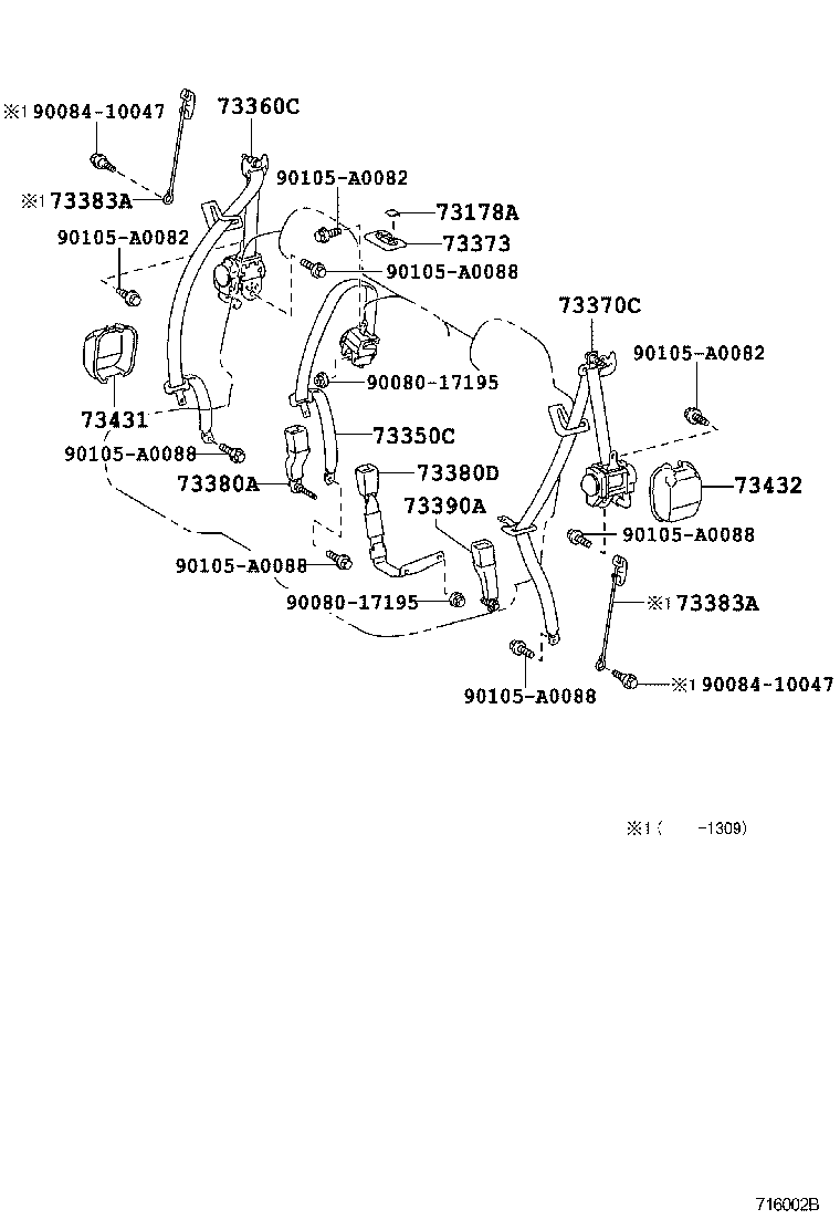 Thumbnail 2 for 73023-0E010-B0