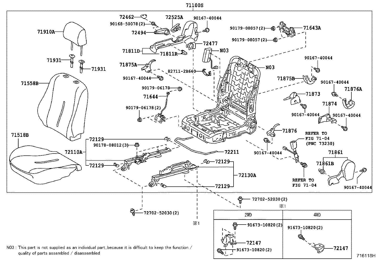71010-52Z02-B0 SEAT ASSY, FRONT RH product image