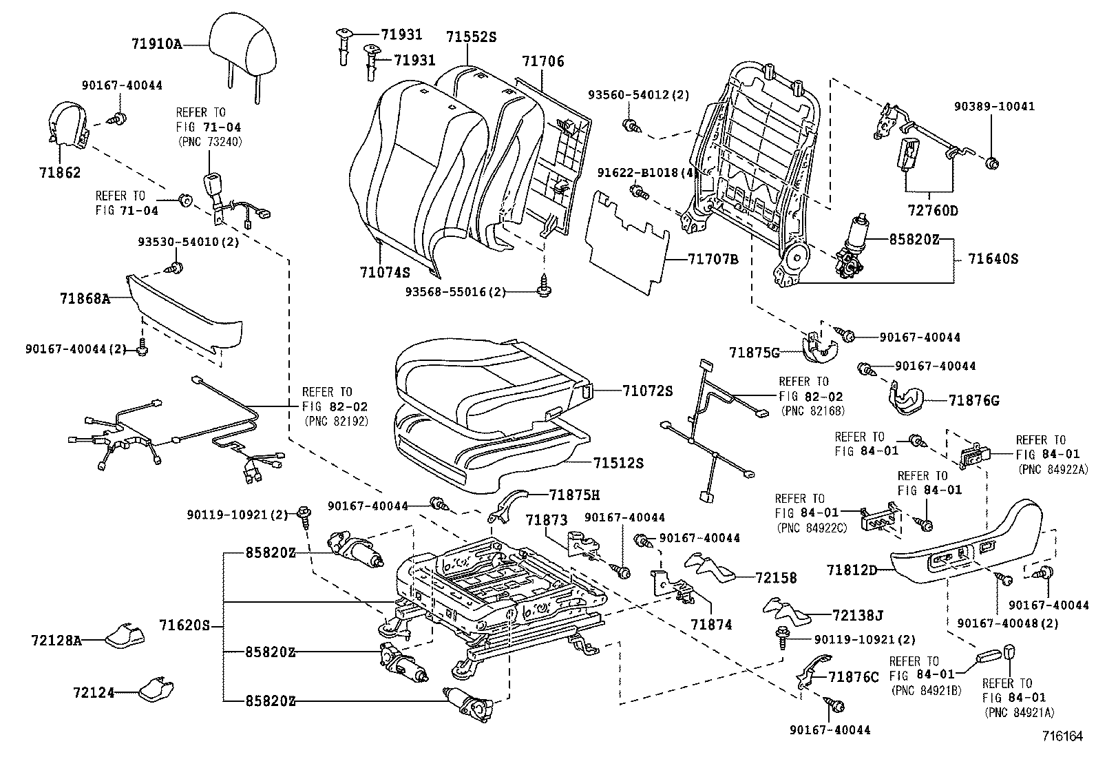 71630-06200 SPRING ASSY, FRONT SEAT BACK, RH(FOR SEPARATE TYPE) product image