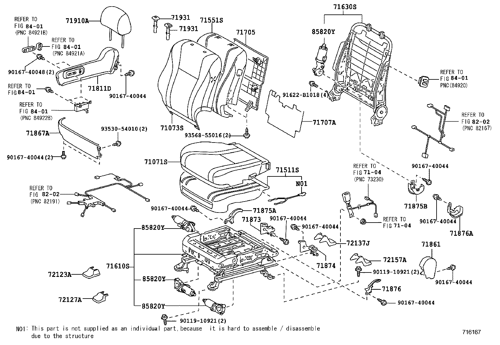 71630-06200 SPRING ASSY, FRONT SEAT BACK, RH(FOR SEPARATE TYPE) product image
