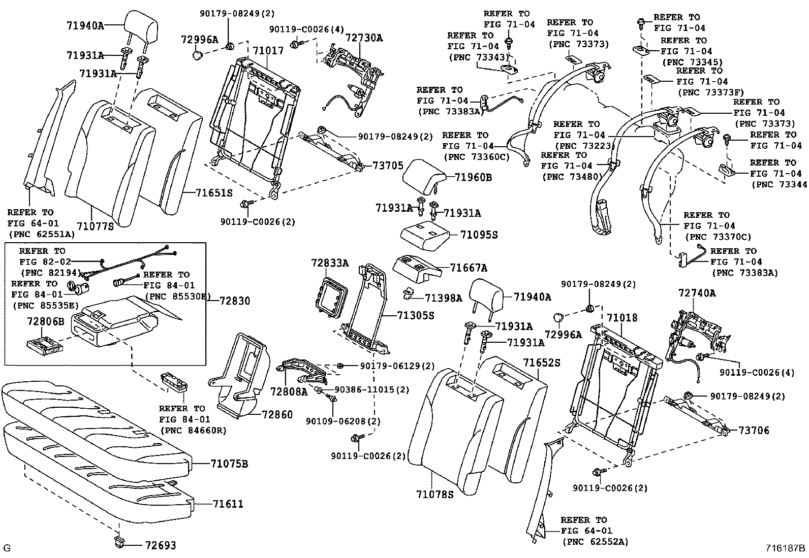 71017-06140 FRAME SUB-ASSY, REAR SEAT BACK, RH product image