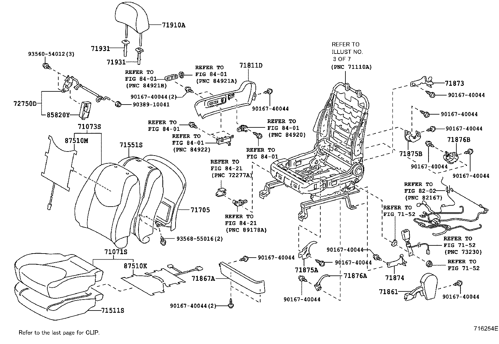 71017-42100 FRAME SUB-ASSY, REAR SEAT BACK, RH product image