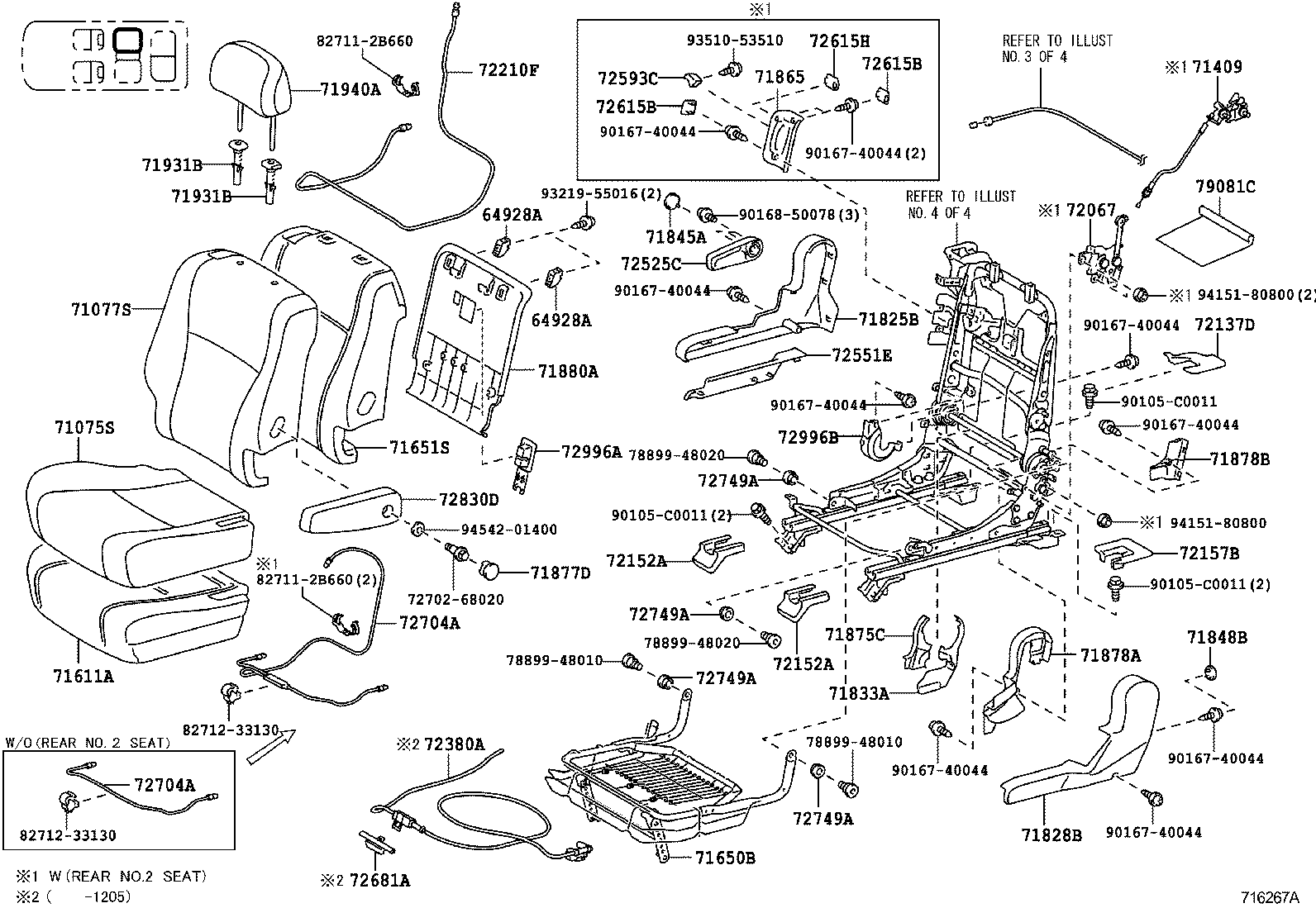 71017-0E030 FRAME SUB-ASSY, REAR SEAT BACK, RH product image