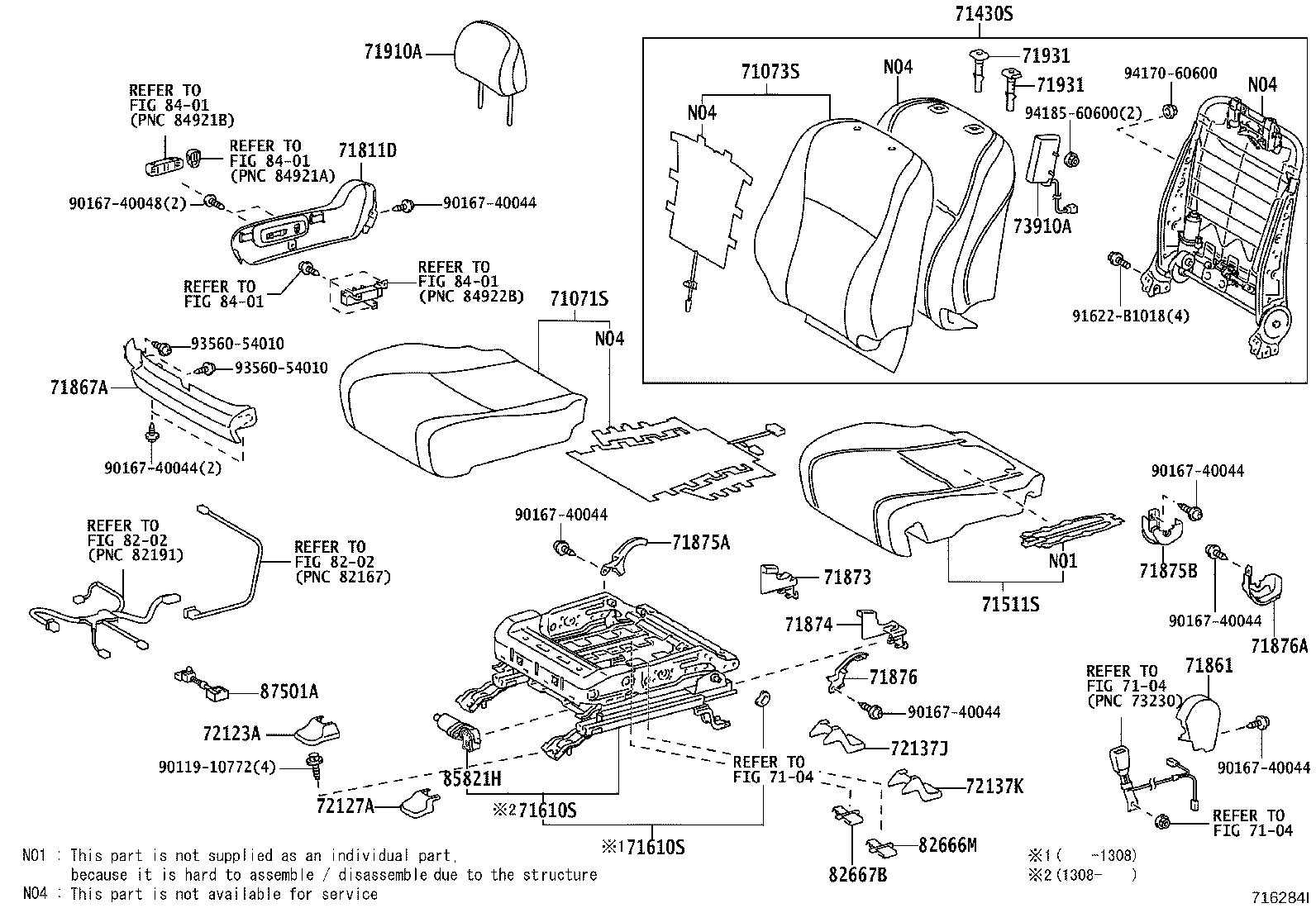 71620-0E021 SPRING ASSY, FRONT SEAT CUSHION, LH(FOR SEPARATE TYPE) product image