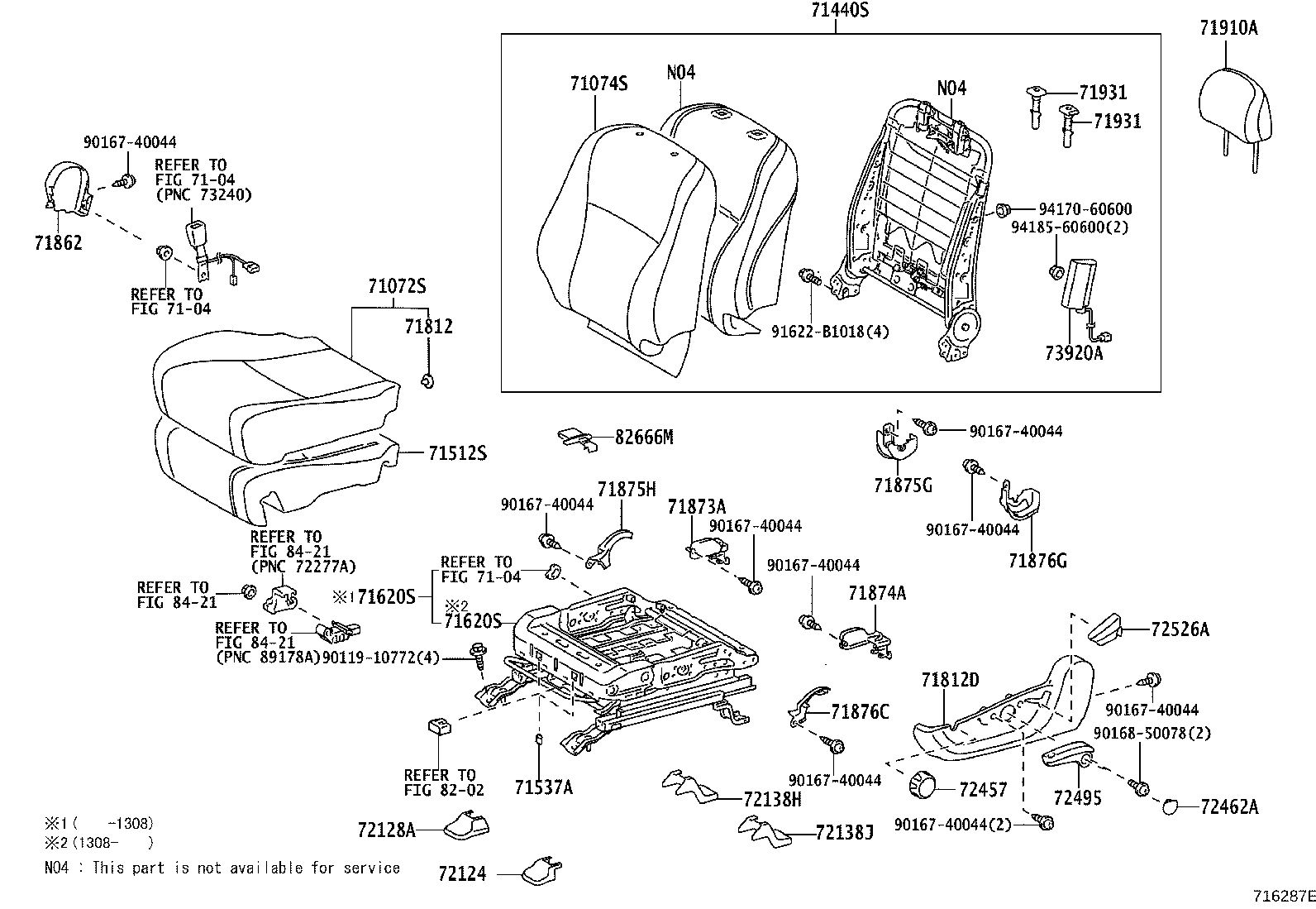 71620-0E021 SPRING ASSY, FRONT SEAT CUSHION, LH(FOR SEPARATE TYPE) product image