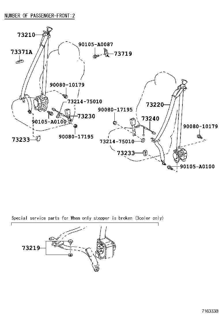 Thumbnail 2 for 73023-0C010-E0