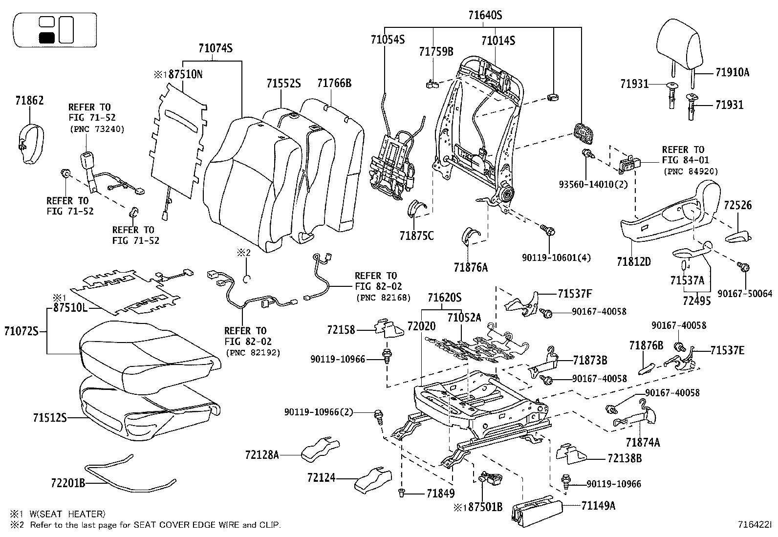 71461-60040 SPRING, REAR SEAT CUSHION product image