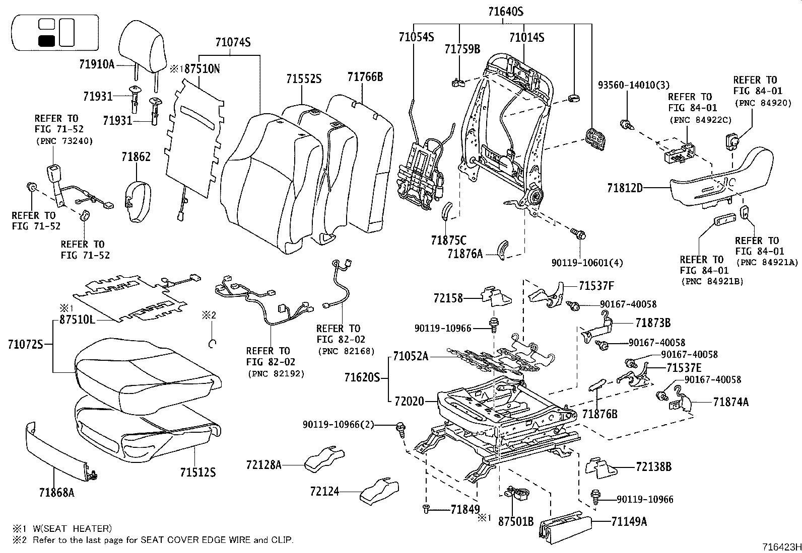 71461-60040 SPRING, REAR SEAT CUSHION product image