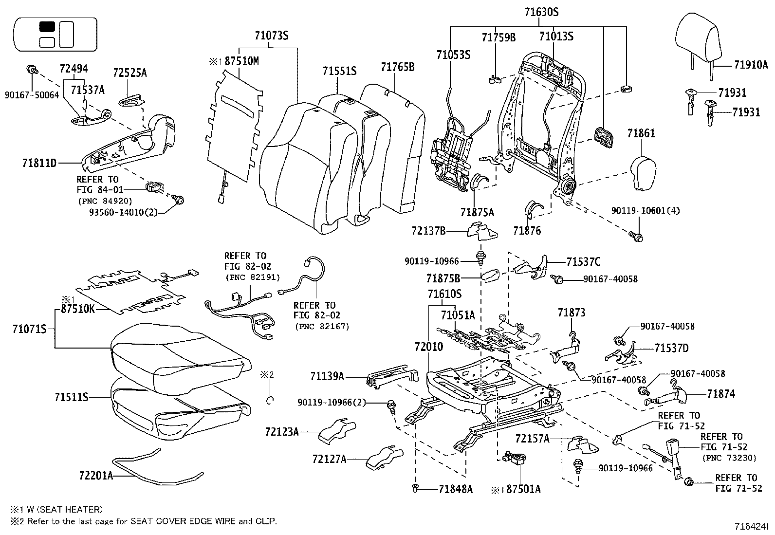 71461-60040 SPRING, REAR SEAT CUSHION product image