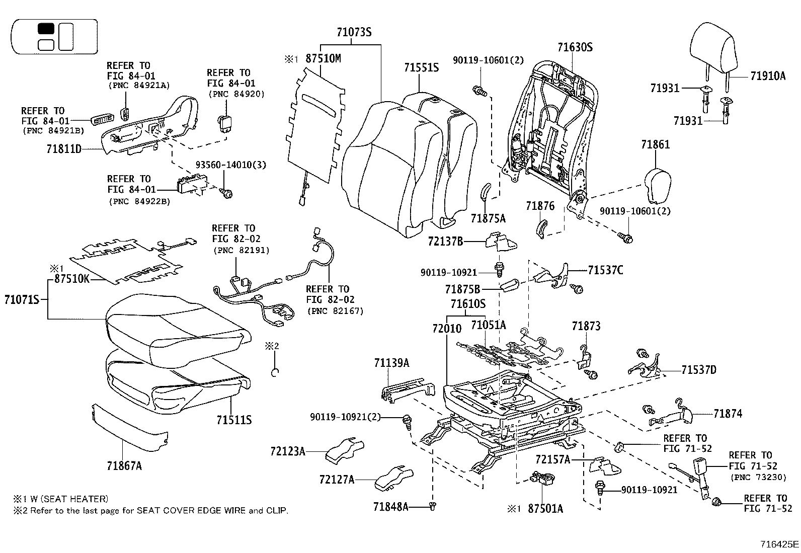 71461-60040 SPRING, REAR SEAT CUSHION product image