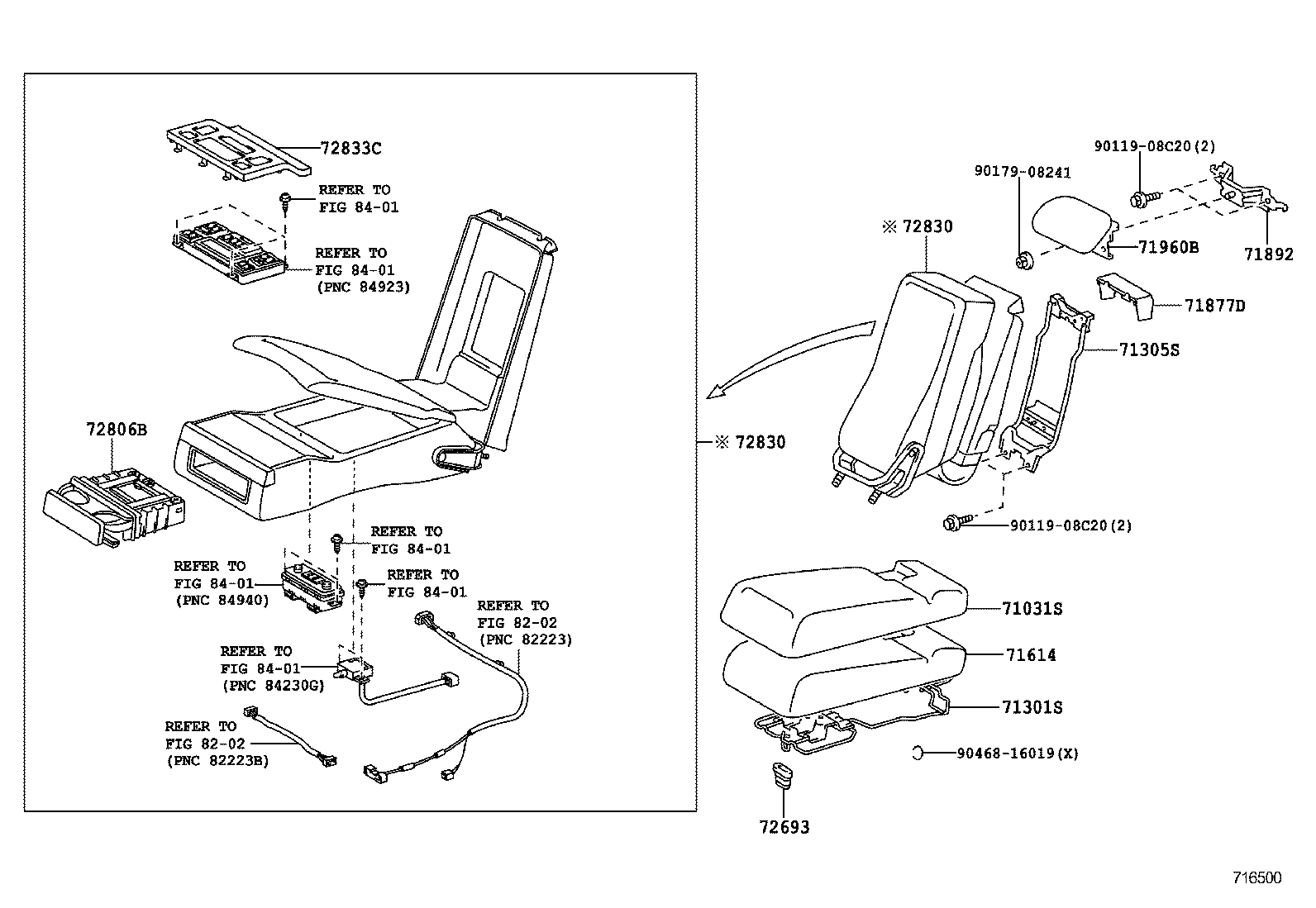 71075-50F70 COVER, REAR SEAT CUSHION, RH (FOR SEPARATE TYPE) product image