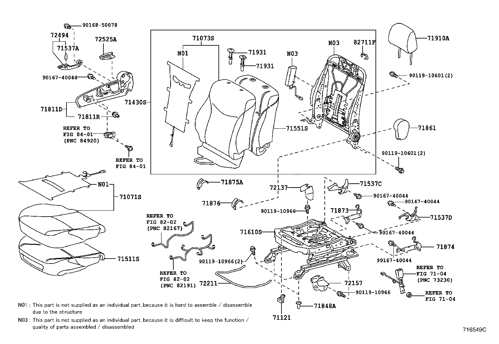 71610-47090 SPRING ASSY, FRONT SEAT CUSHION, RH(FOR SEPARATE TYPE) product image