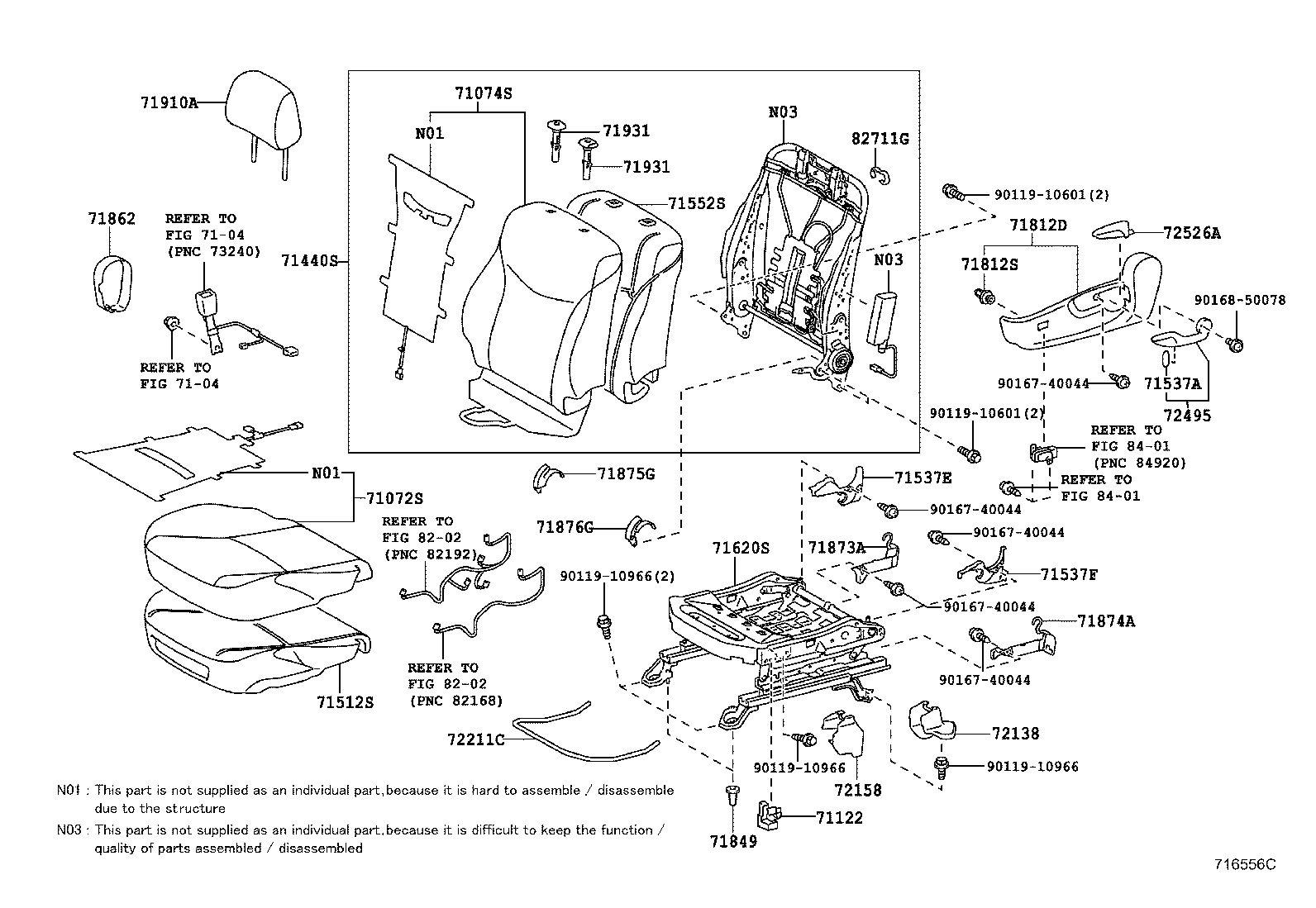 71610-47090 SPRING ASSY, FRONT SEAT CUSHION, RH(FOR SEPARATE TYPE) product image