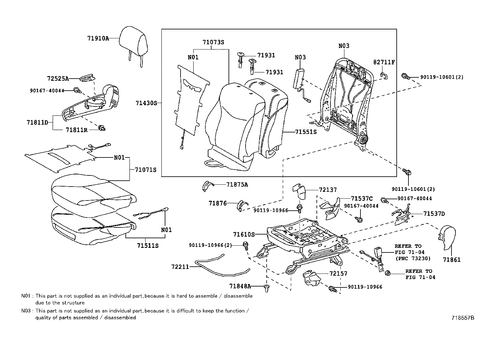 71610-47090 SPRING ASSY, FRONT SEAT CUSHION, RH(FOR SEPARATE TYPE) product image