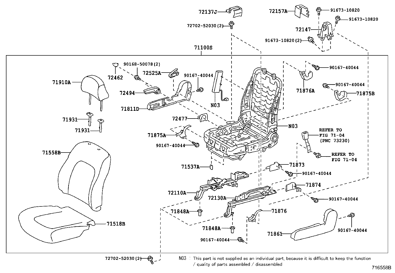 71811-52220-B0 SHIELD, FRONT SEAT CUSHION, RH product image