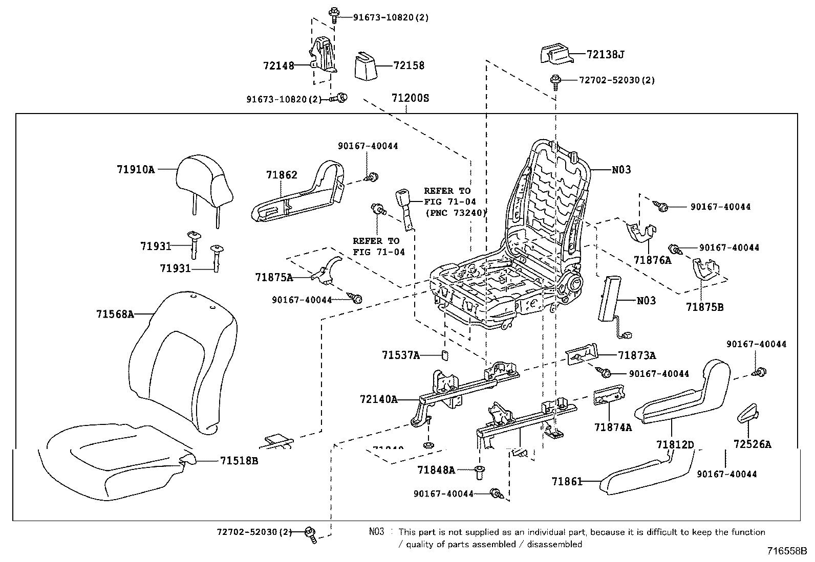 71811-52220-B0 SHIELD, FRONT SEAT CUSHION, RH product image