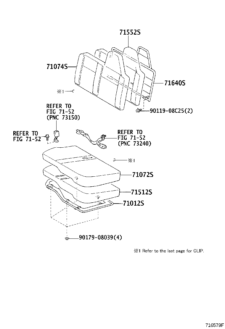 71013-0W040 SPRING ASSY, FRONT SEAT BACK, RH(FOR SEPARATE TYPE) product image