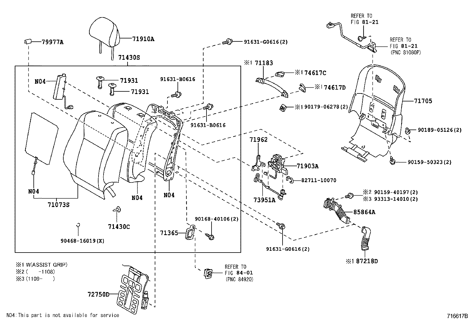 71831-50050-A2 COVER, FRONT SEAT HINGE, RH product image