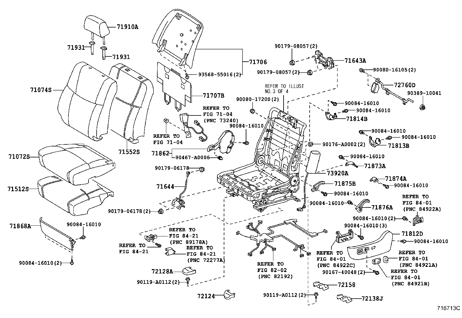 71012-AC050 FRAME SUB-ASSY, FRONT SEAT CUSHION, LH product image