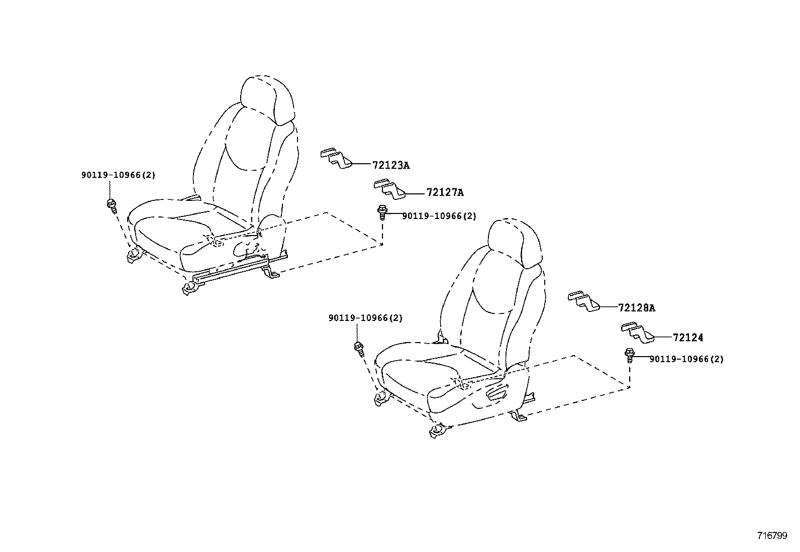 71017-42130 FRAME SUB-ASSY, REAR SEAT BACK, RH product image