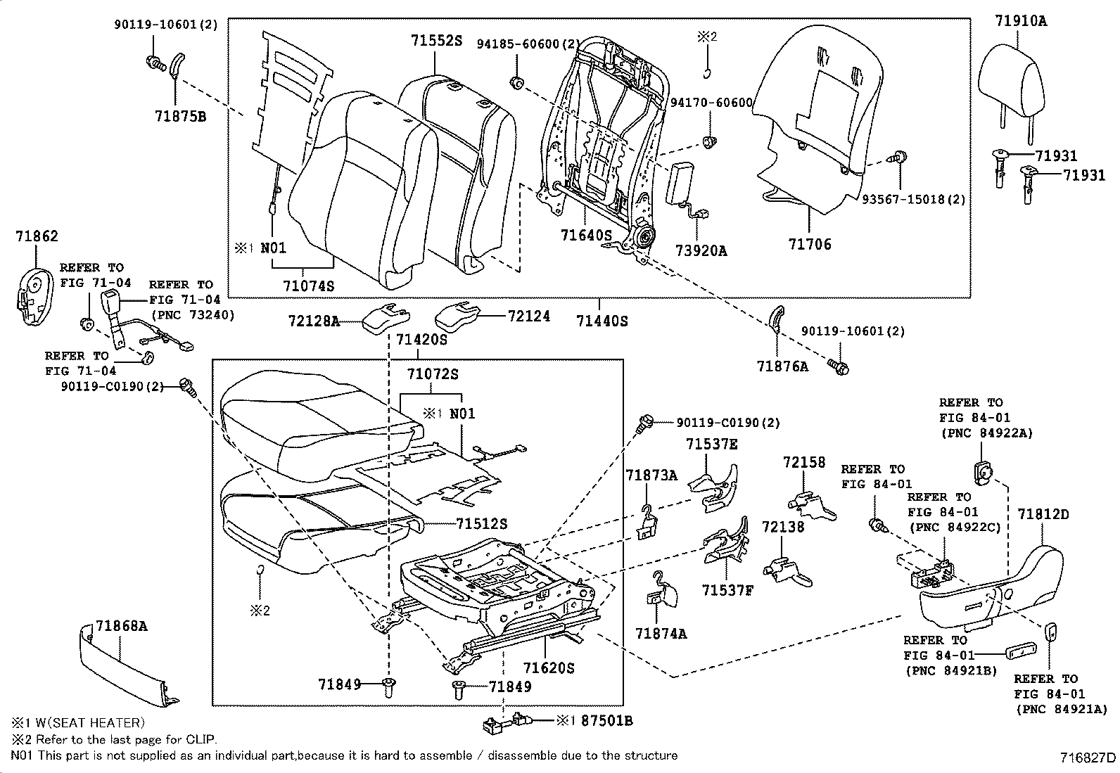 71630-0P030 SPRING ASSY, FRONT SEAT BACK, RH(FOR SEPARATE TYPE) product image