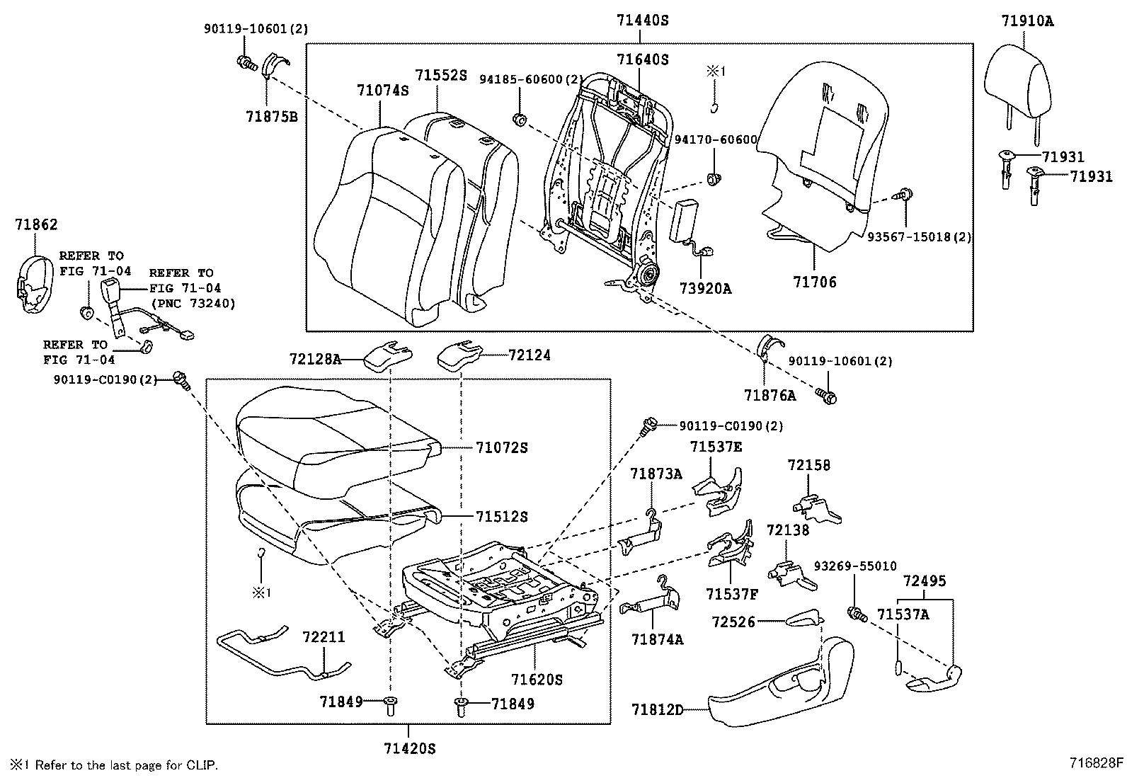71630-0P030 SPRING ASSY, FRONT SEAT BACK, RH(FOR SEPARATE TYPE) product image