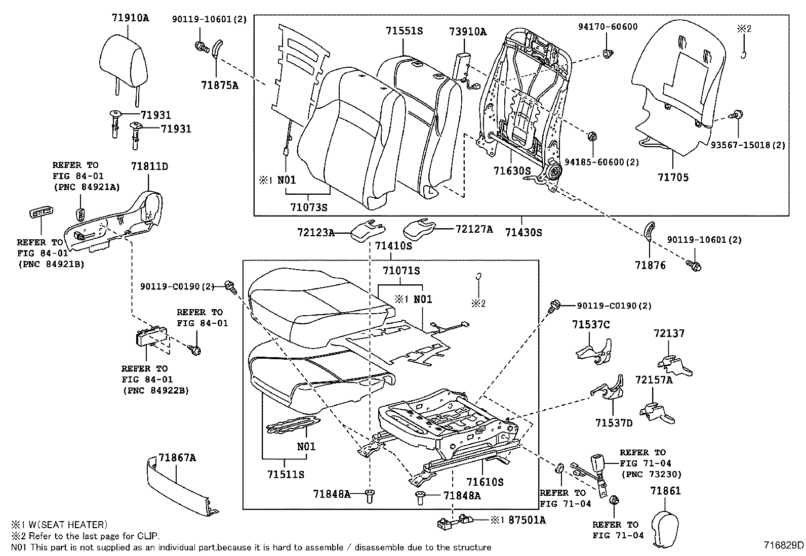 71630-0P030 SPRING ASSY, FRONT SEAT BACK, RH(FOR SEPARATE TYPE) product image