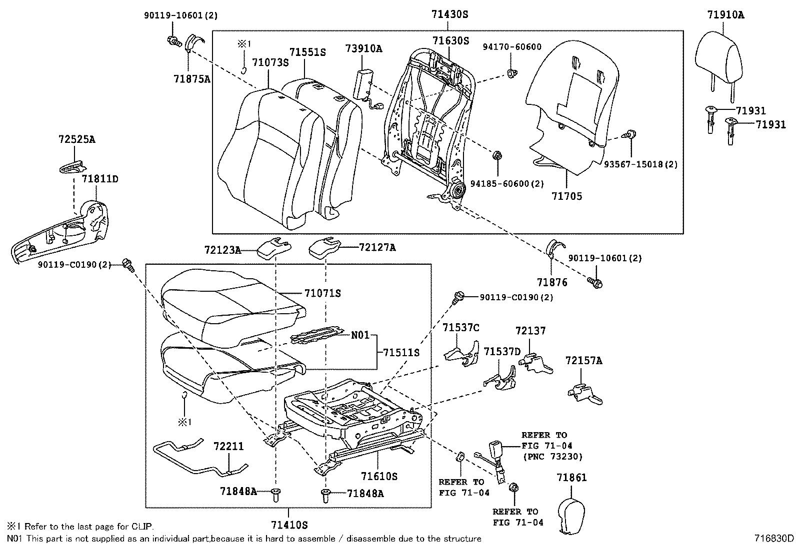 71630-0P030 SPRING ASSY, FRONT SEAT BACK, RH(FOR SEPARATE TYPE) product image